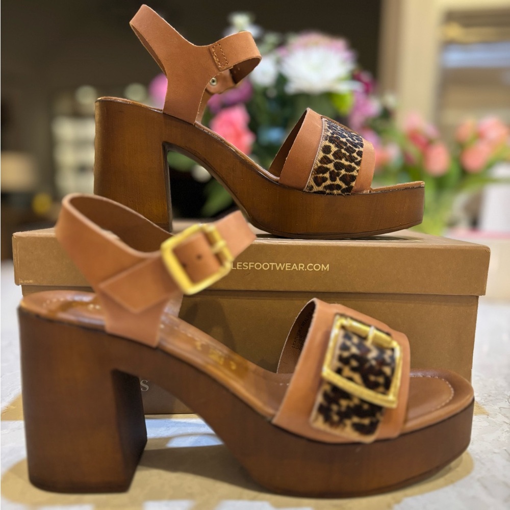 Anthropologie Seychelles In Charge Wood-Bottom Platform Sandals - Picture 5 of 6